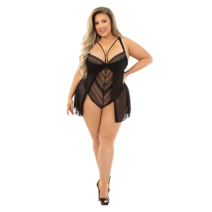 Lace & Mesh Teddy Doll