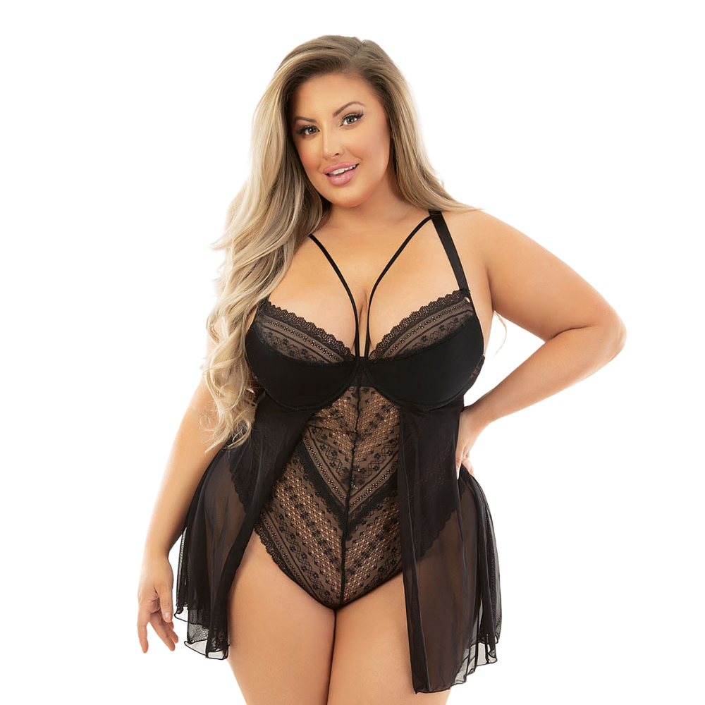 Lace & Mesh Teddy Doll