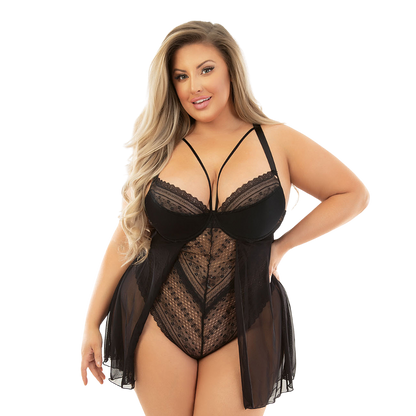 Lace & Mesh Teddy Doll