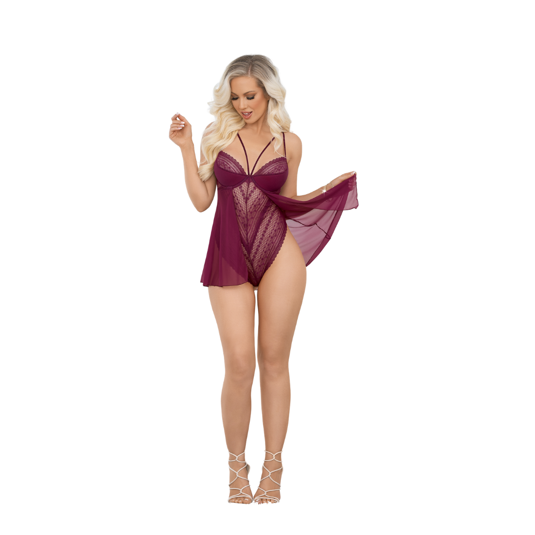 Lace & Mesh Teddy Doll