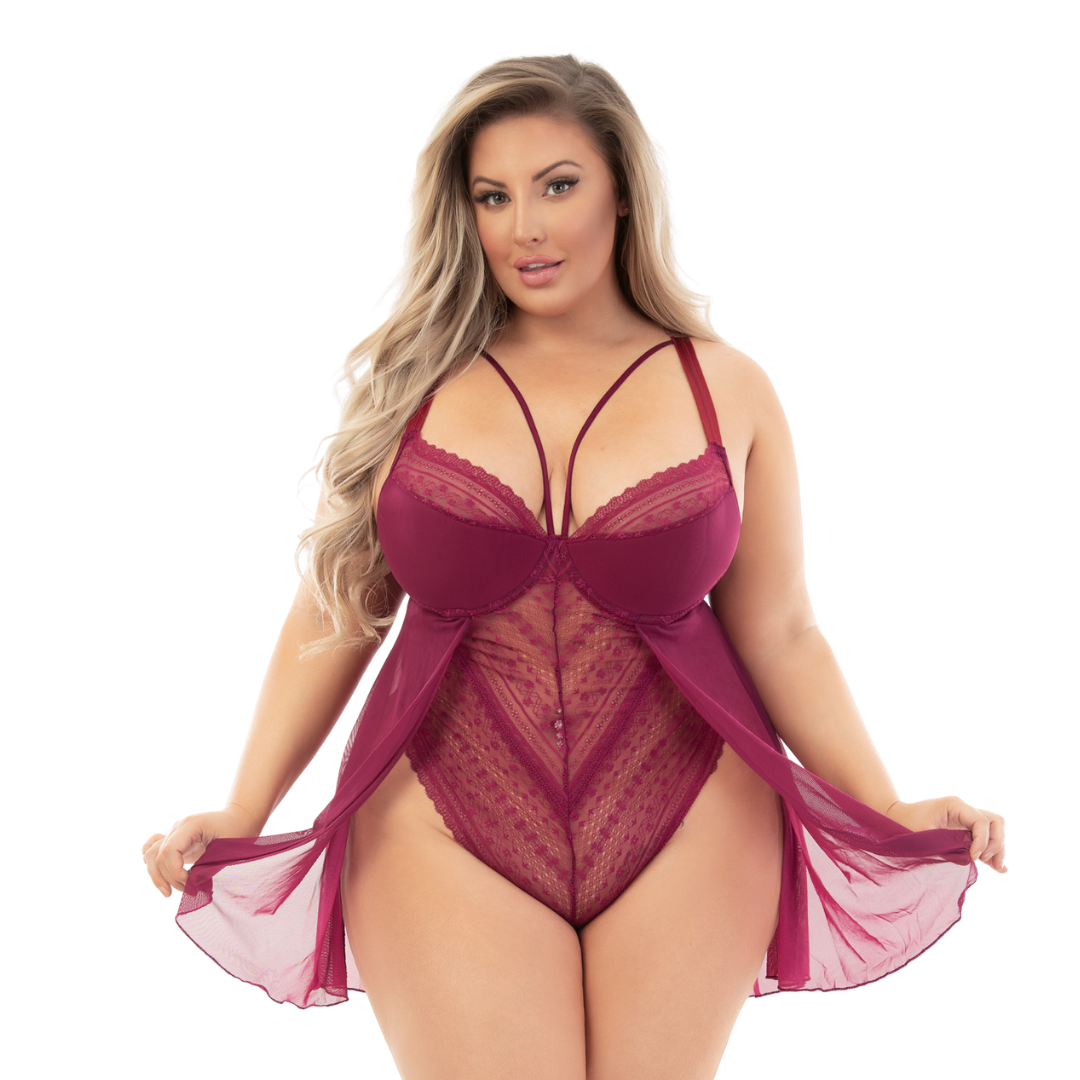 Lace & Mesh Teddy Doll