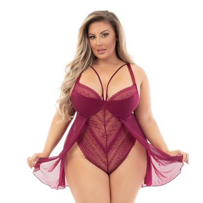 Lace & Mesh Teddy Doll