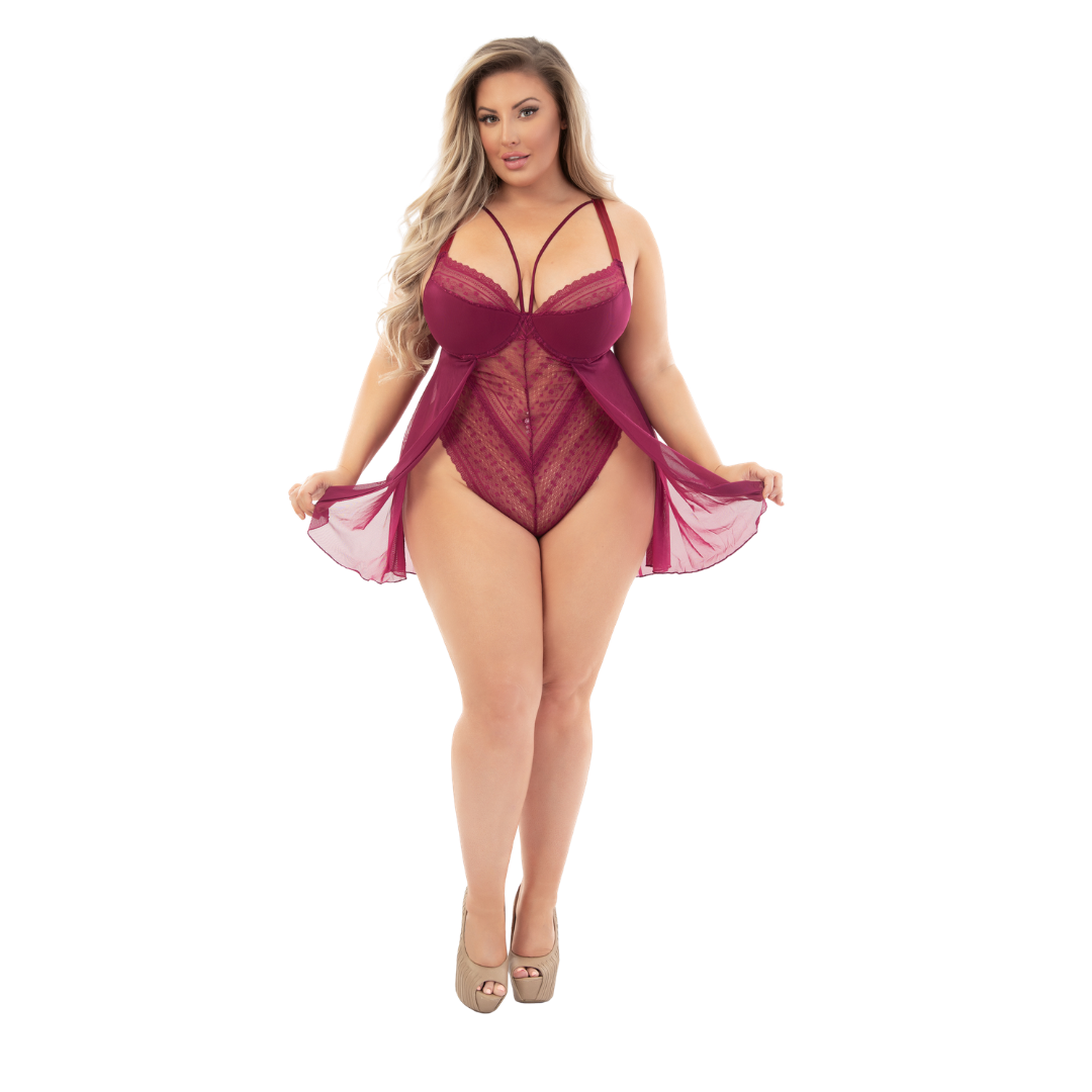 Lace & Mesh Teddy Doll