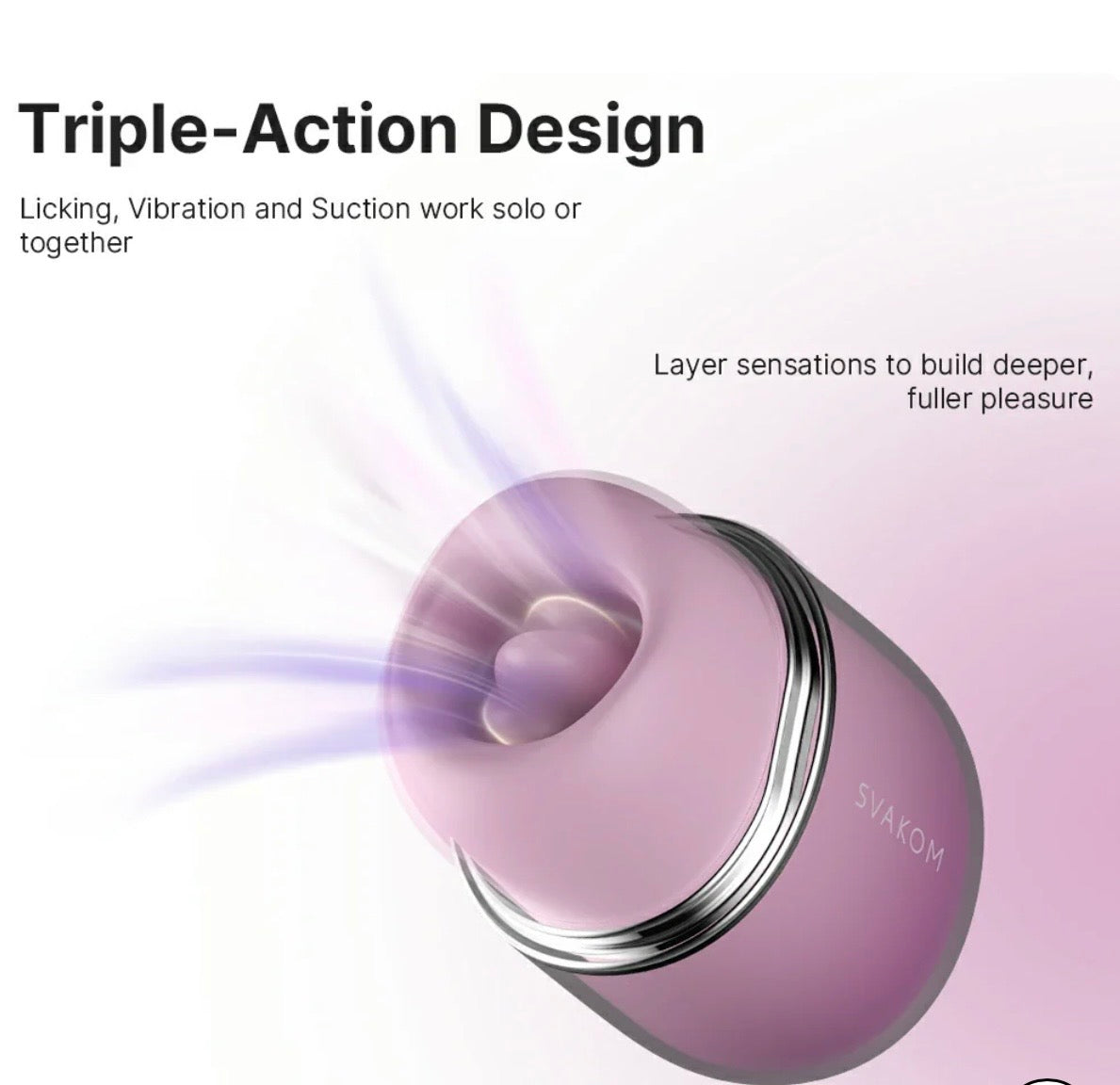 KLITTY Triple-Action Tongue Licking & Suction Vibrator