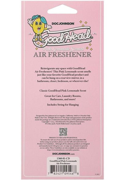 GoodHead Air Freshener - Pink Lemonade