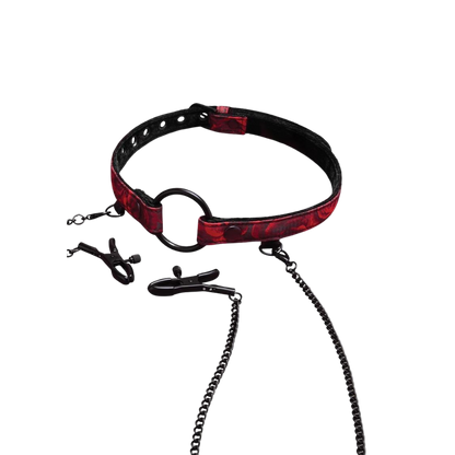 Rosegasm Open Mouth Gag & Clips